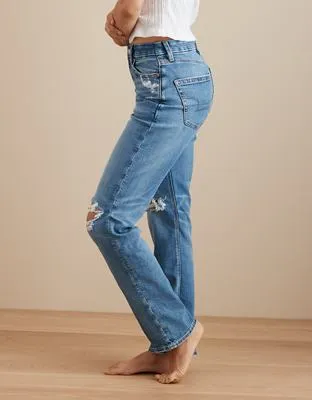 AE AE Stretch Curvy Ripped Straight Jean