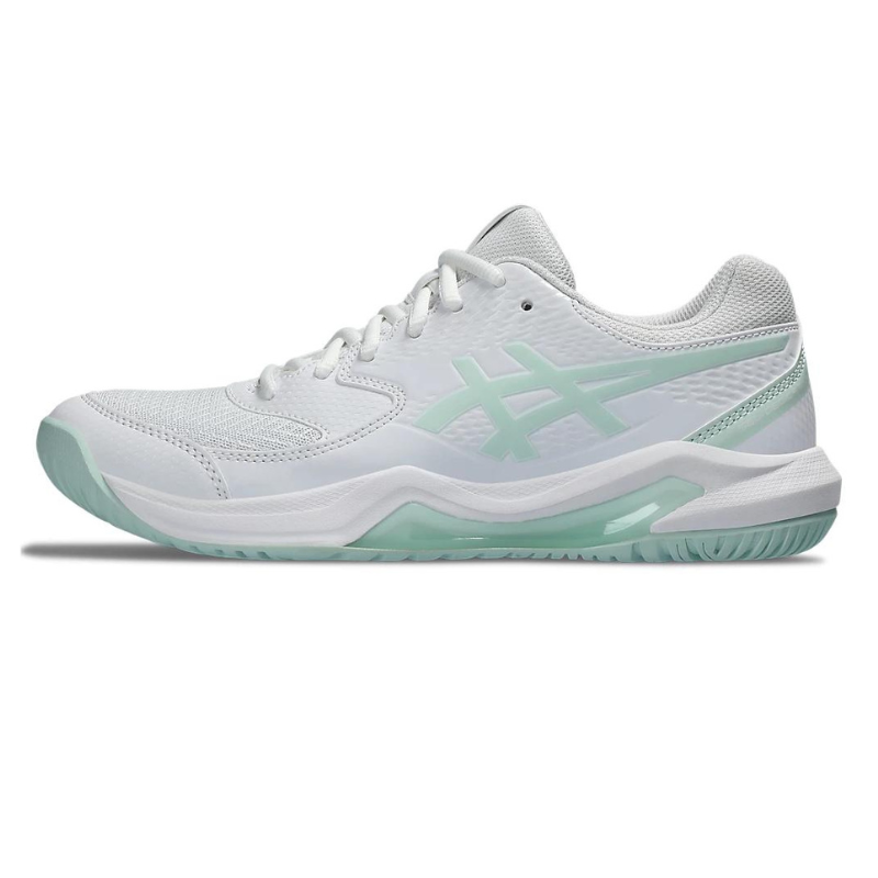 Asics GEL-DEDICATE 8 Womens Tennis Shoes - White/Pale Blue