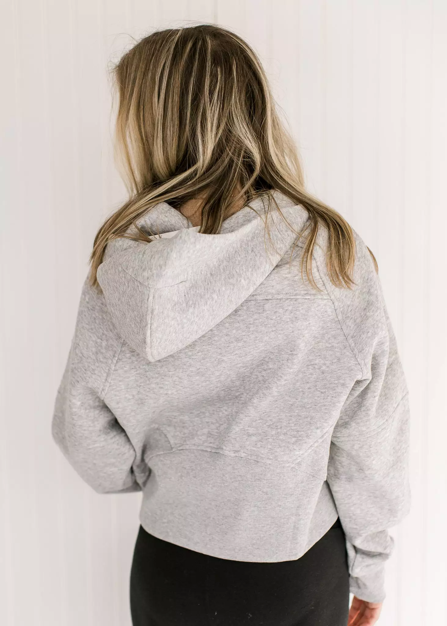 Athleisure Gray Cropped 1/4 Zip