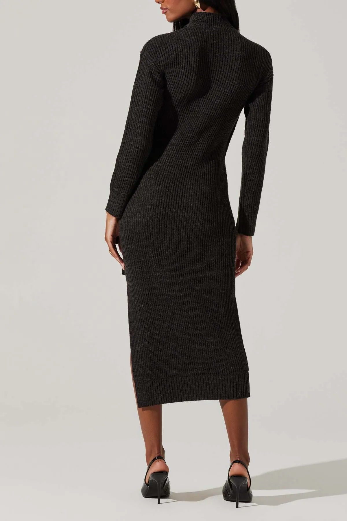 Audree Sweater Dress - Charcoal