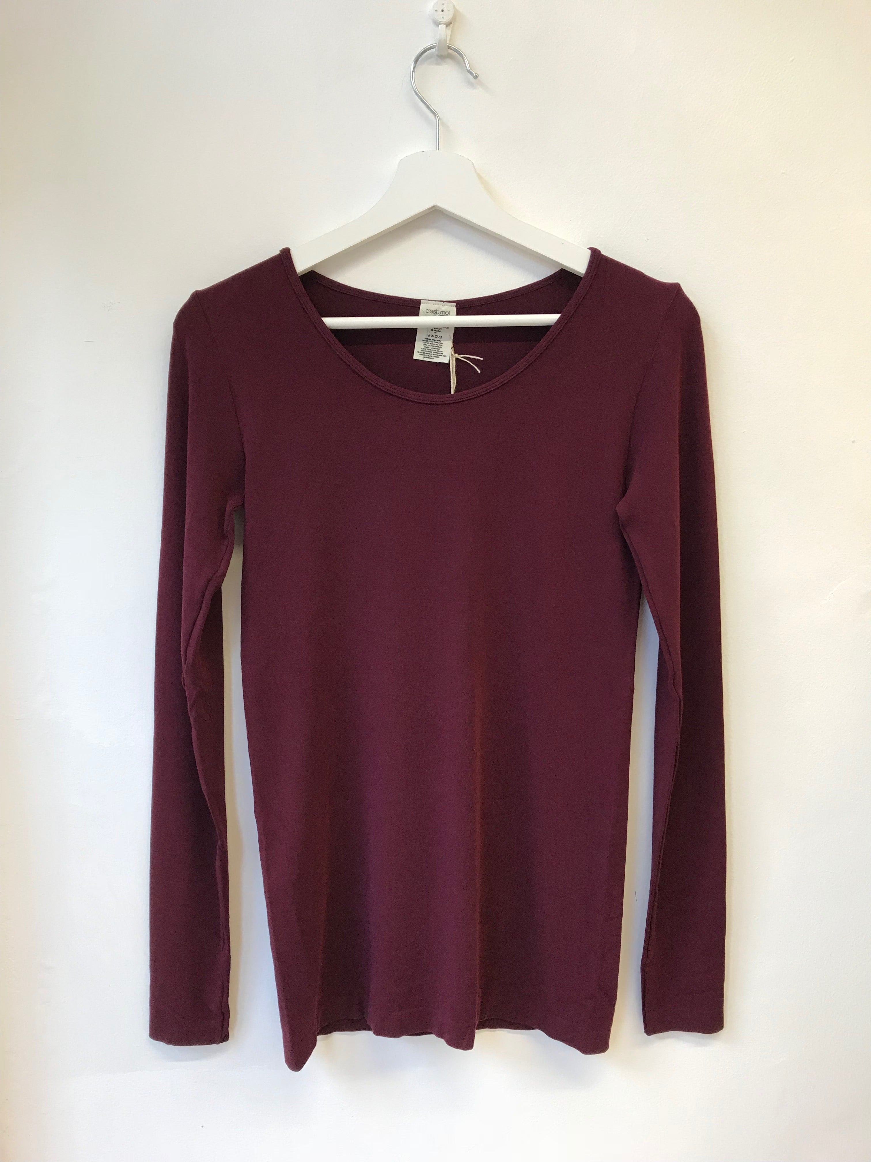 Bamboo basic one size long sleeve t-shirt- various colours