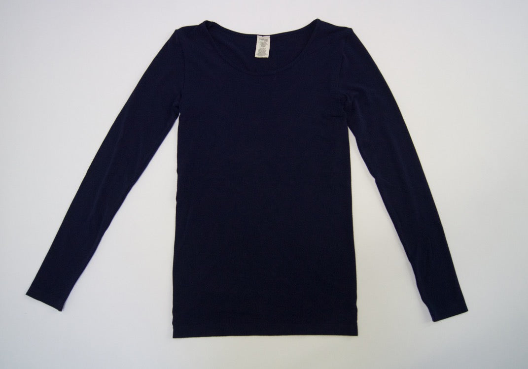 Bamboo basic one size long sleeve t-shirt- various colours