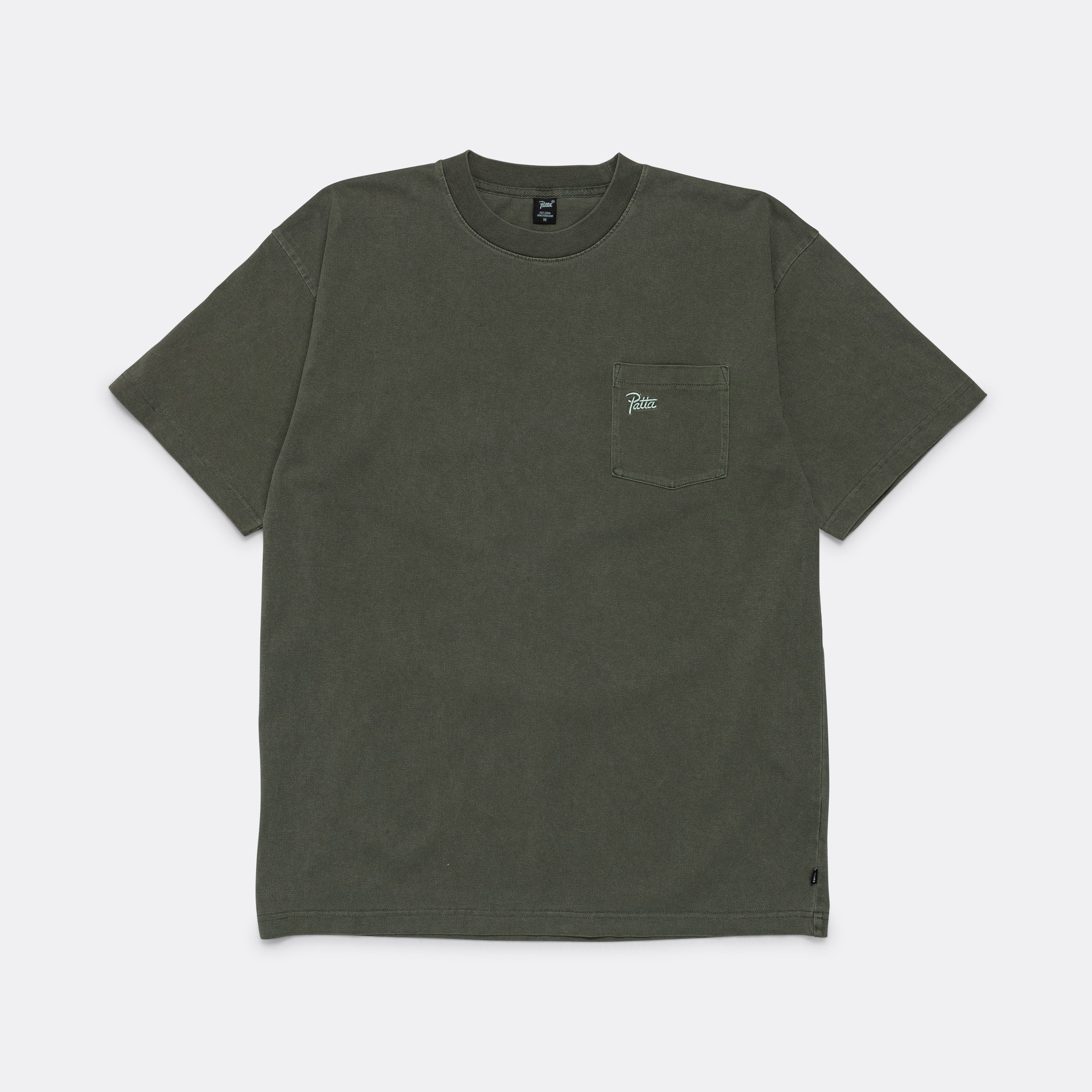 Basic Washed Pocket T-Shirt - Beetle