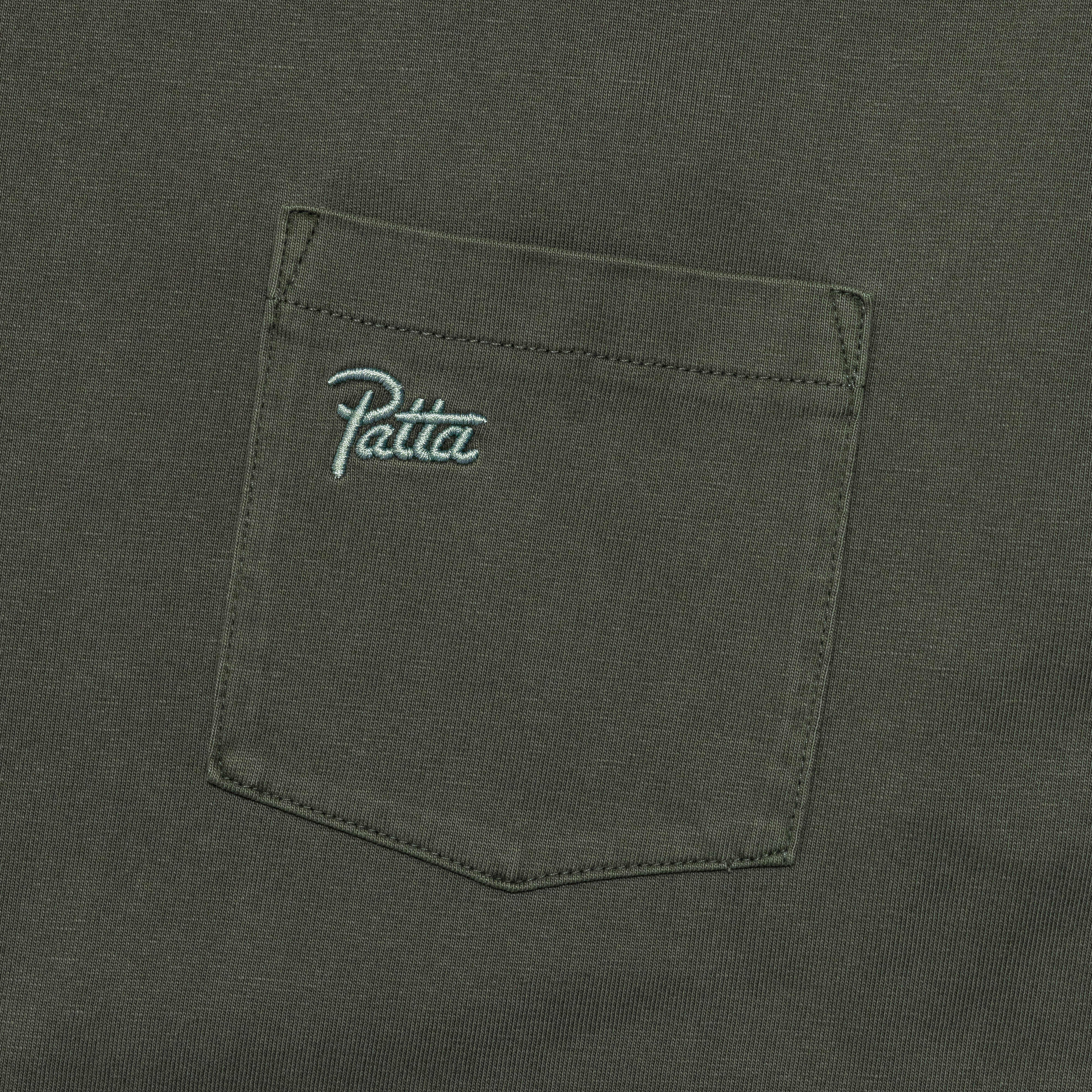 Basic Washed Pocket T-Shirt - Beetle