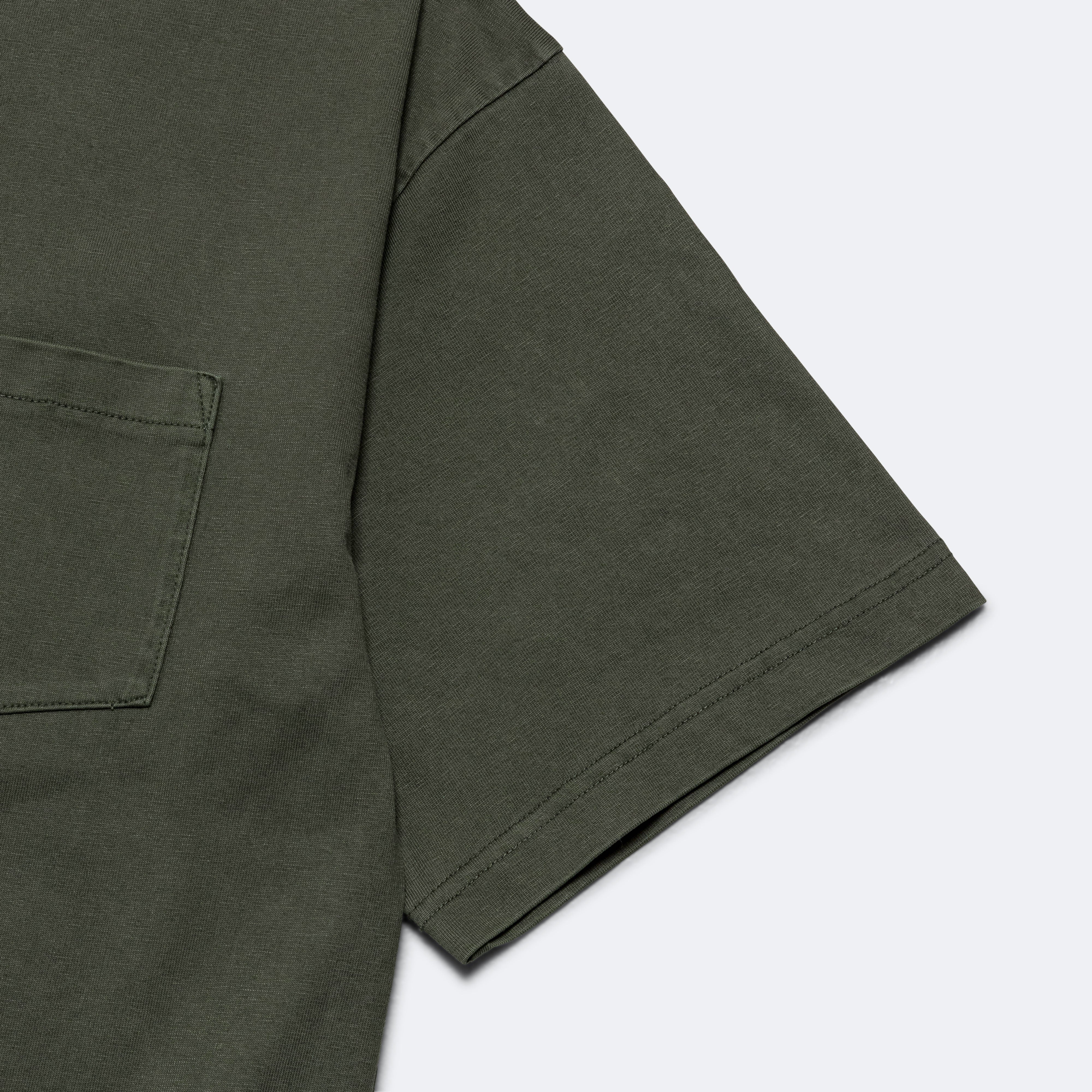 Basic Washed Pocket T-Shirt - Beetle