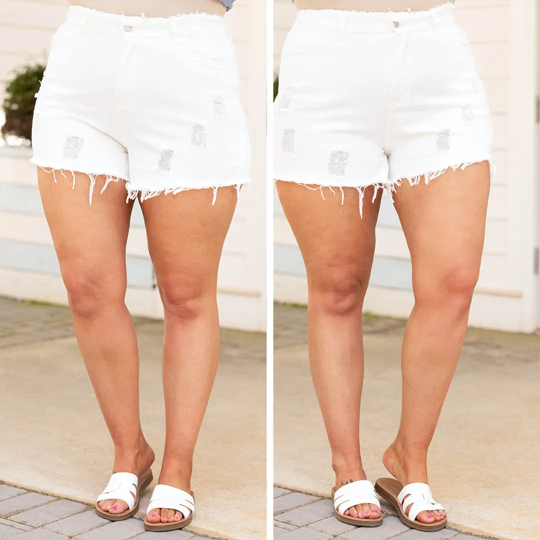 Beach Hangout Shorts, White