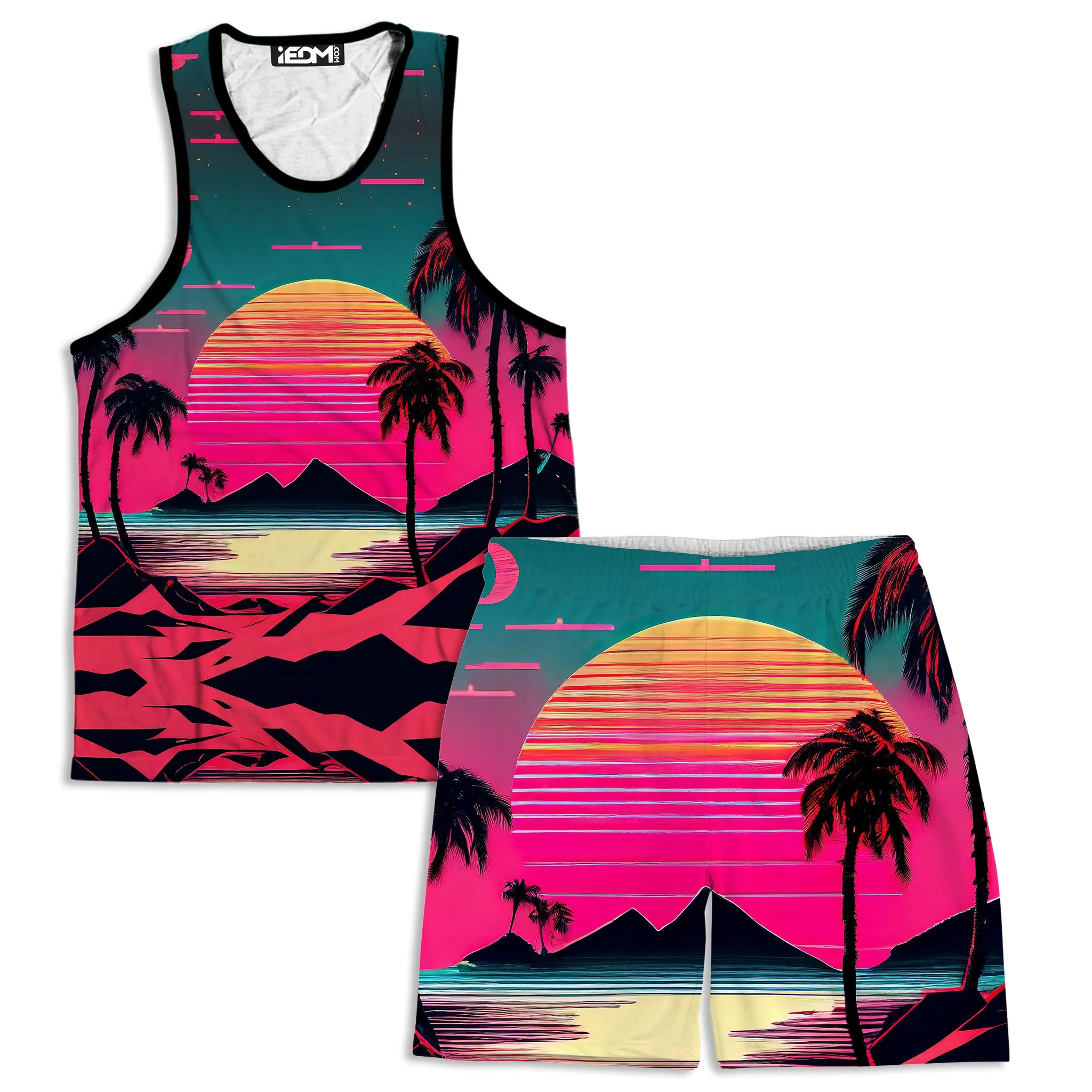 Beach Sunset Men's Tank and Shorts Combo