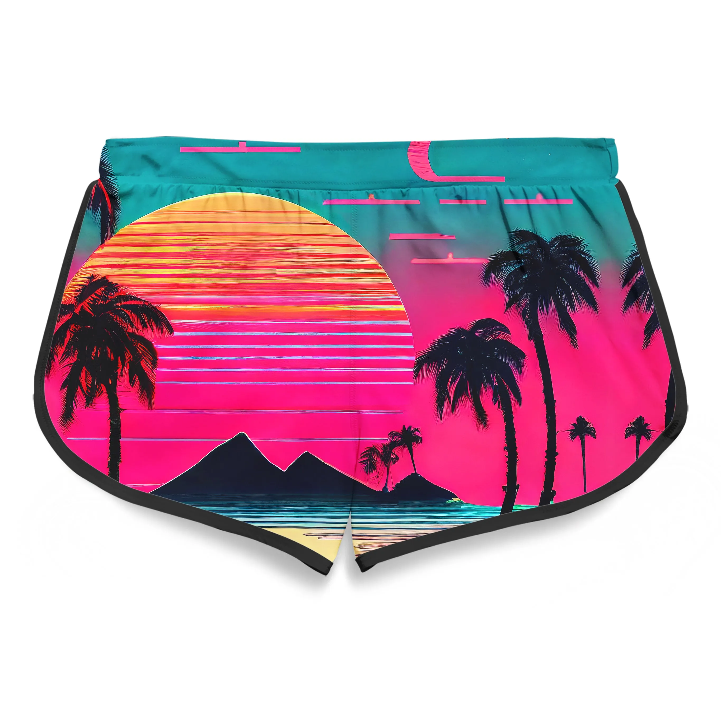 Beach Sunset Women's Retro Shorts