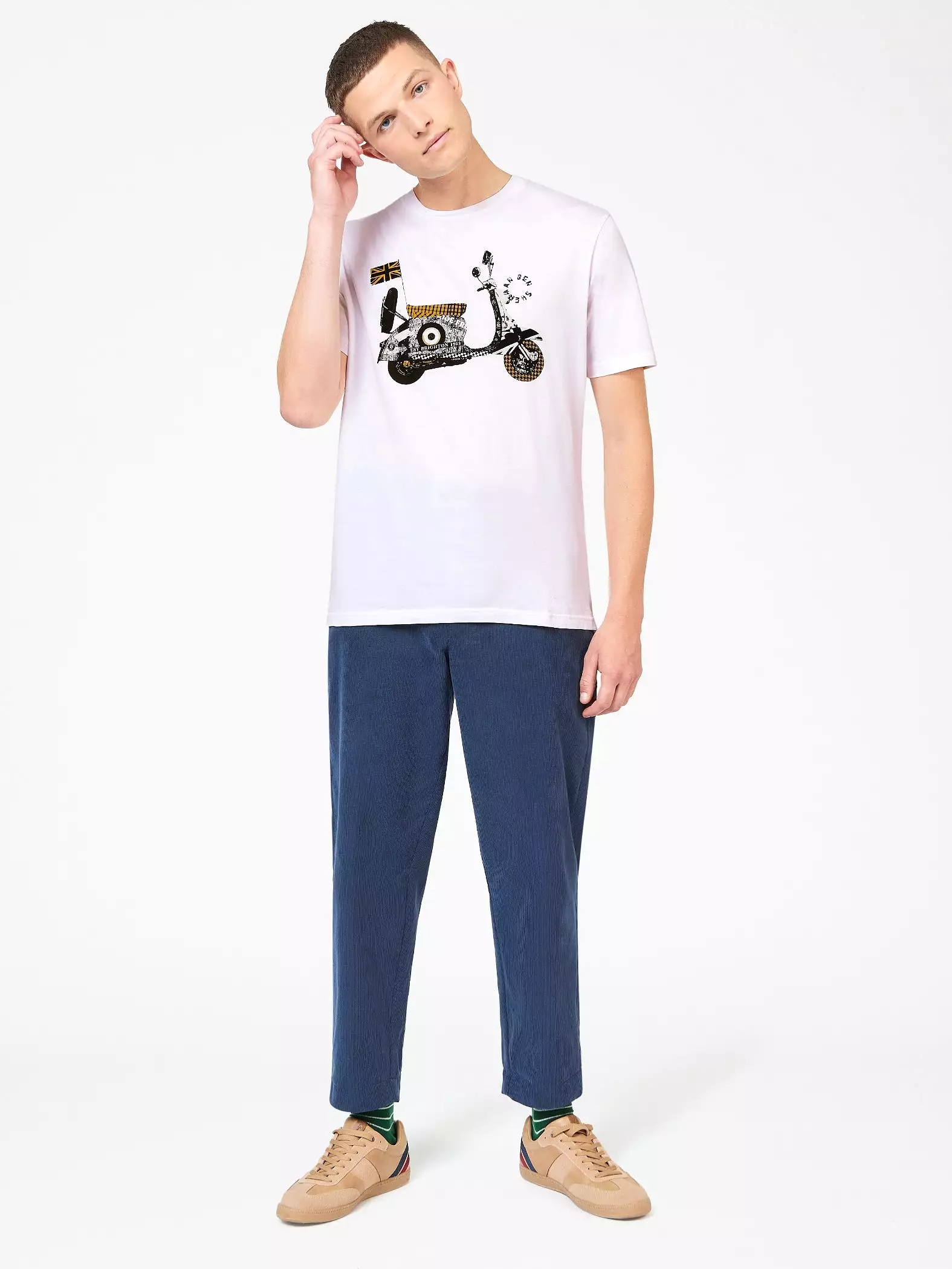 Ben Sherman Mens Collage Mash Scooter T-Shirt