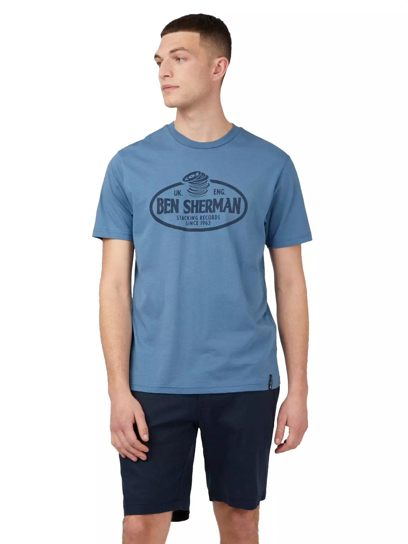 Ben Sherman Mens 'Stacking Records' T-Shirt