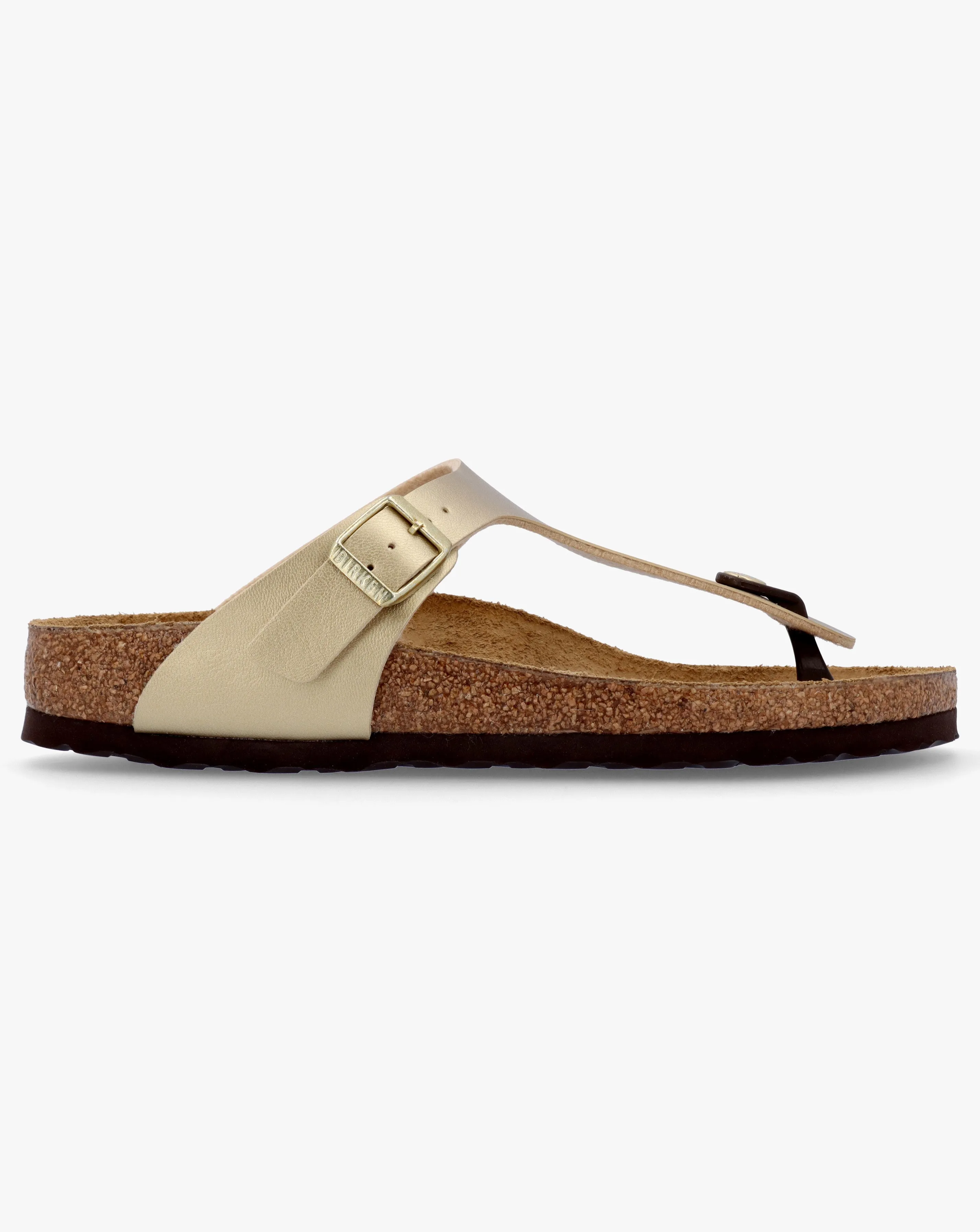 Birkenstock Gizeh Gold Birko Flor Gold Toe Post Sandals Narrow Width