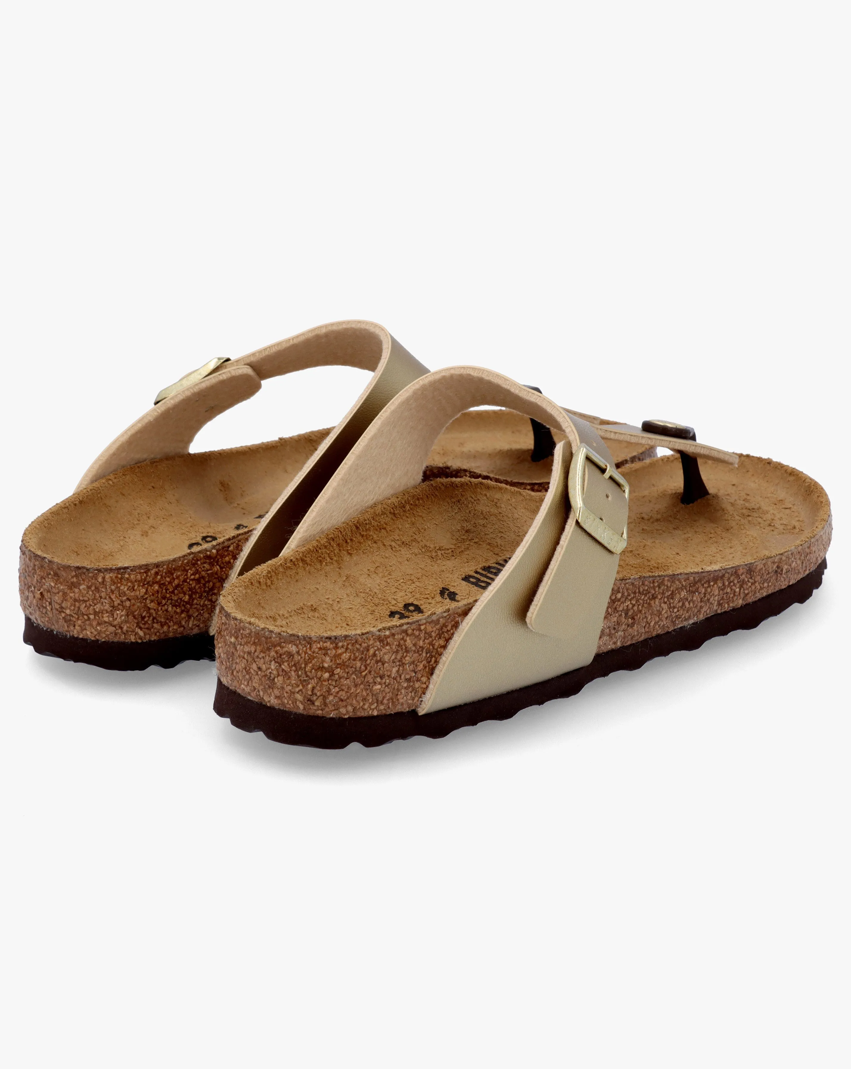 Birkenstock Gizeh Gold Birko Flor Gold Toe Post Sandals Narrow Width