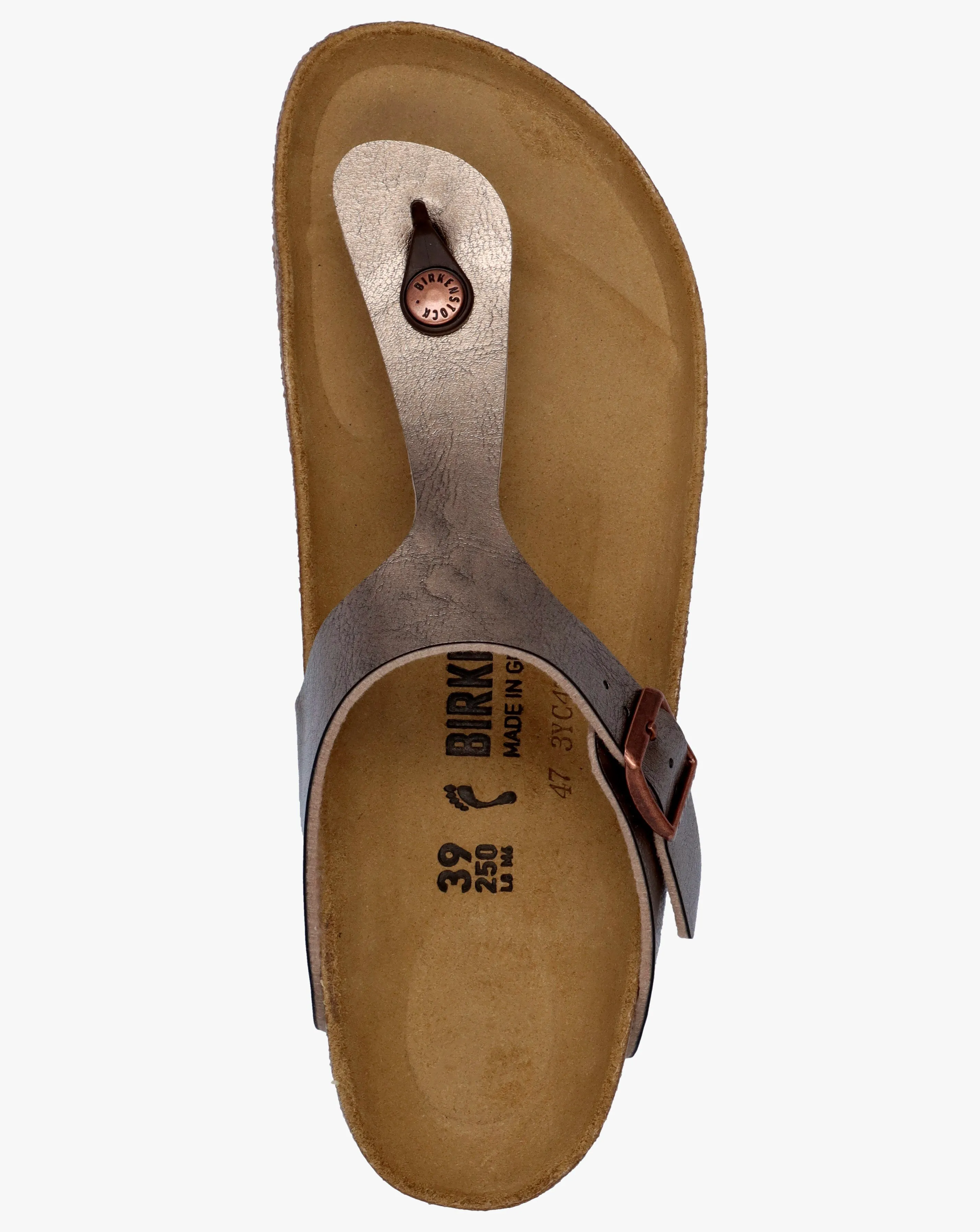 Birkenstock Gizeh Graceful Taupe Birko Flor Toe Post Sandals Narrow Width