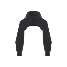 black cropped hoodie