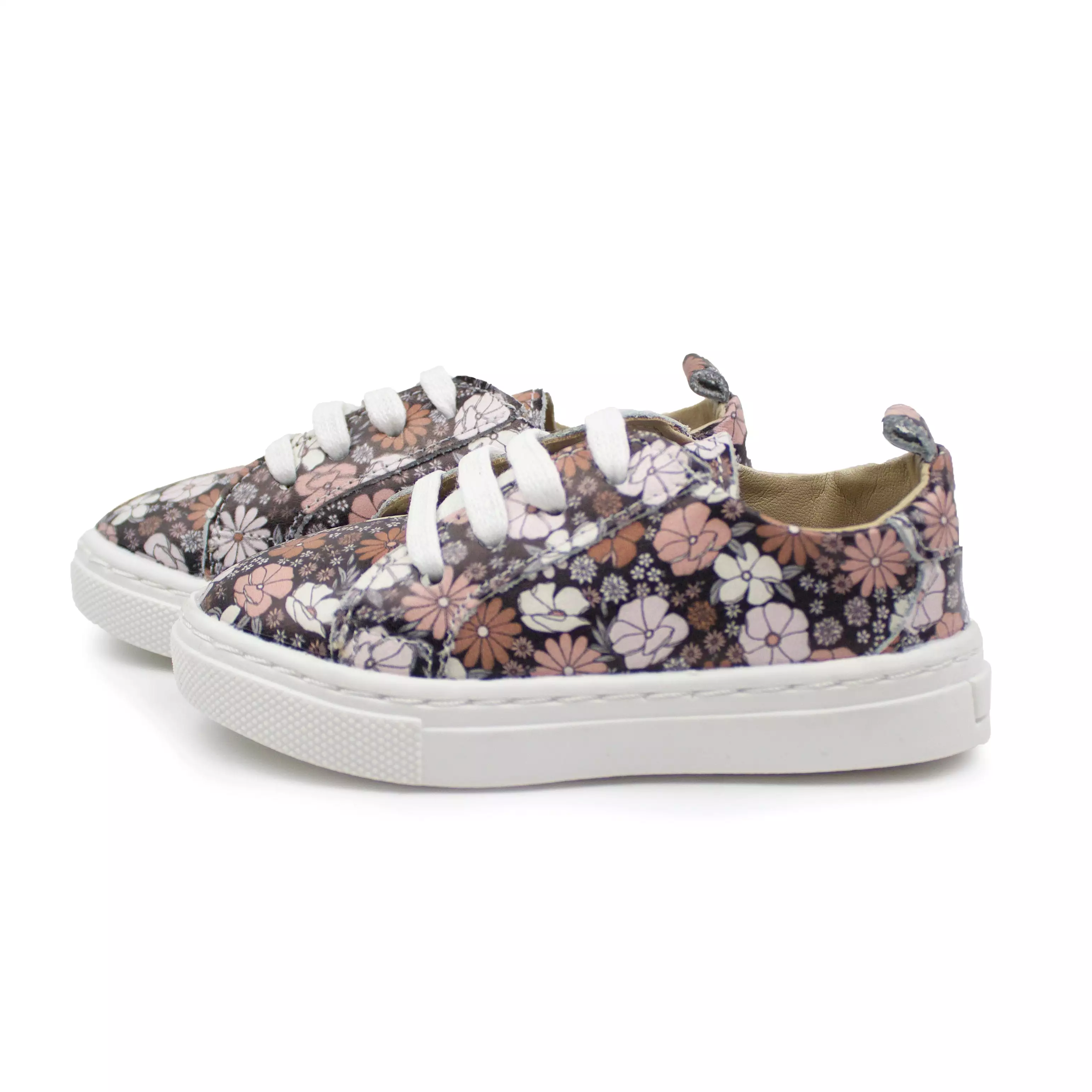 Black Floral - Low Top Sneakers