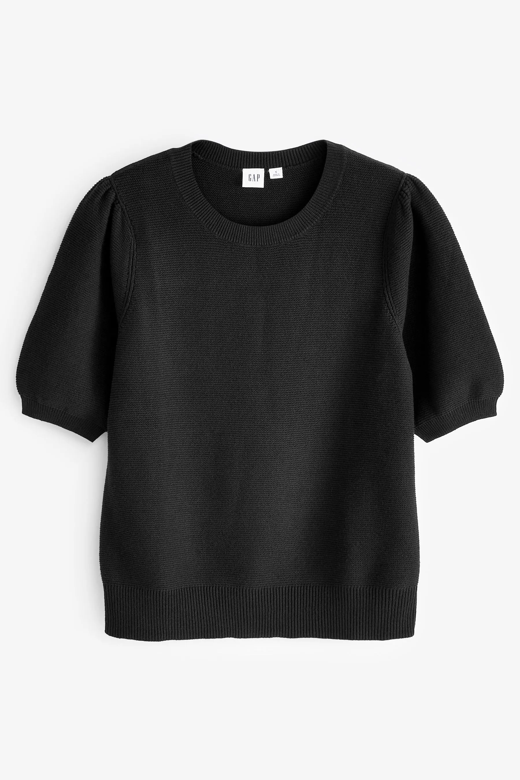 Black Puff Sleeve Sweater