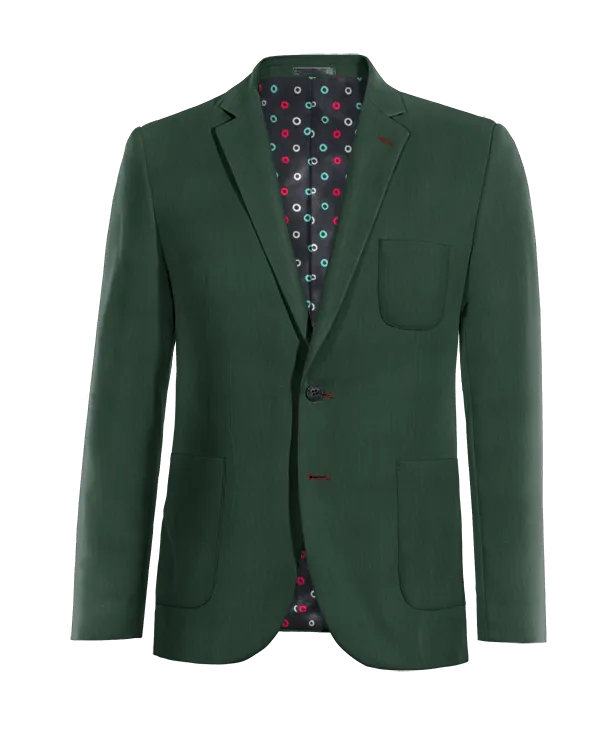  Blazer verde esencial con parches