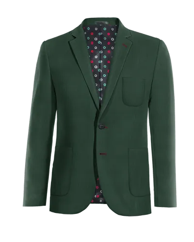  Blazer verde esencial con parches