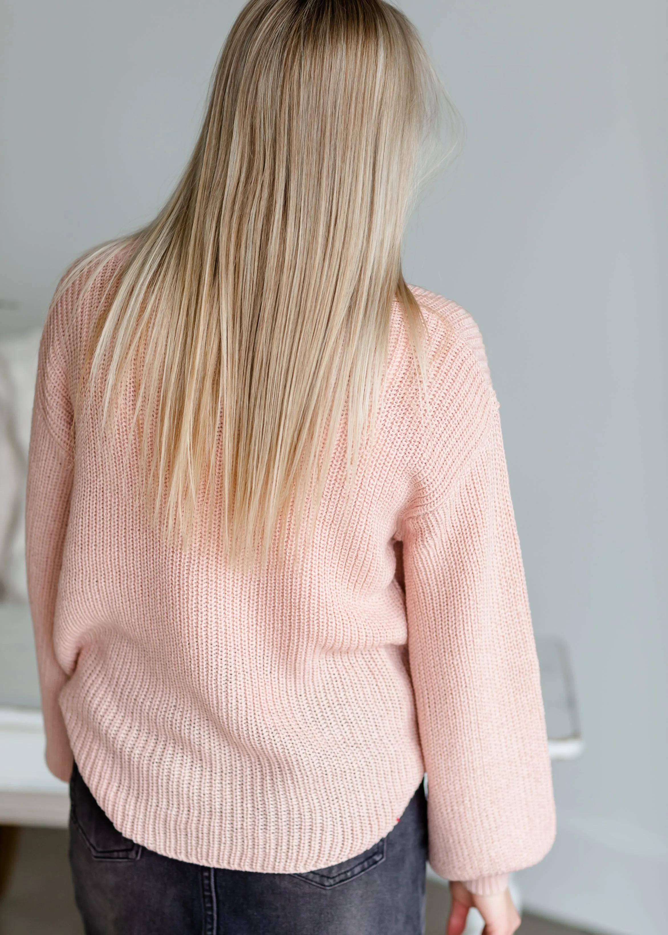 Blush Puff Sleeve Sweater