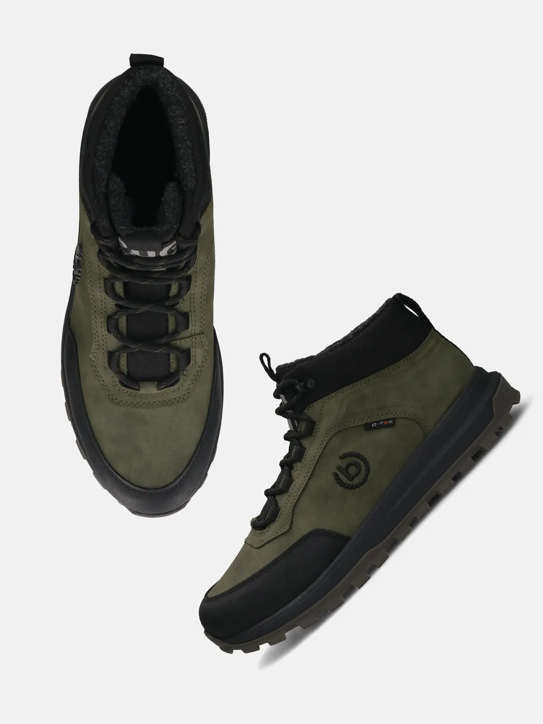 bugatti Dark Green Synthetic Sneakers