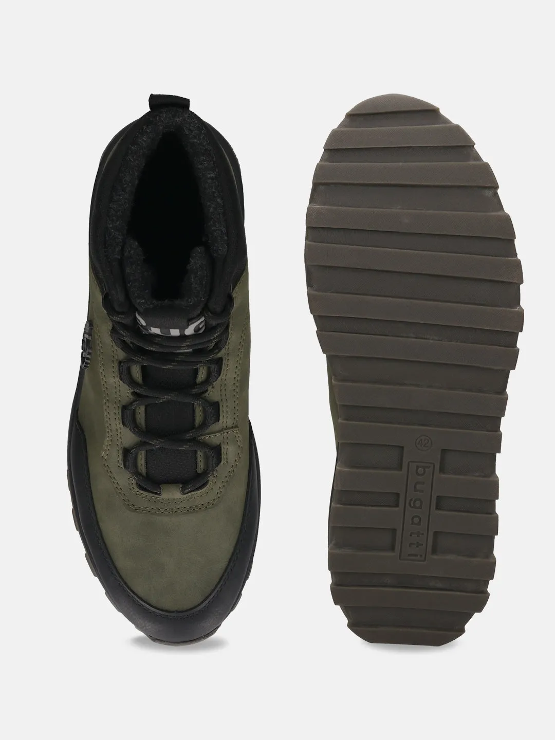 bugatti Dark Green Synthetic Sneakers