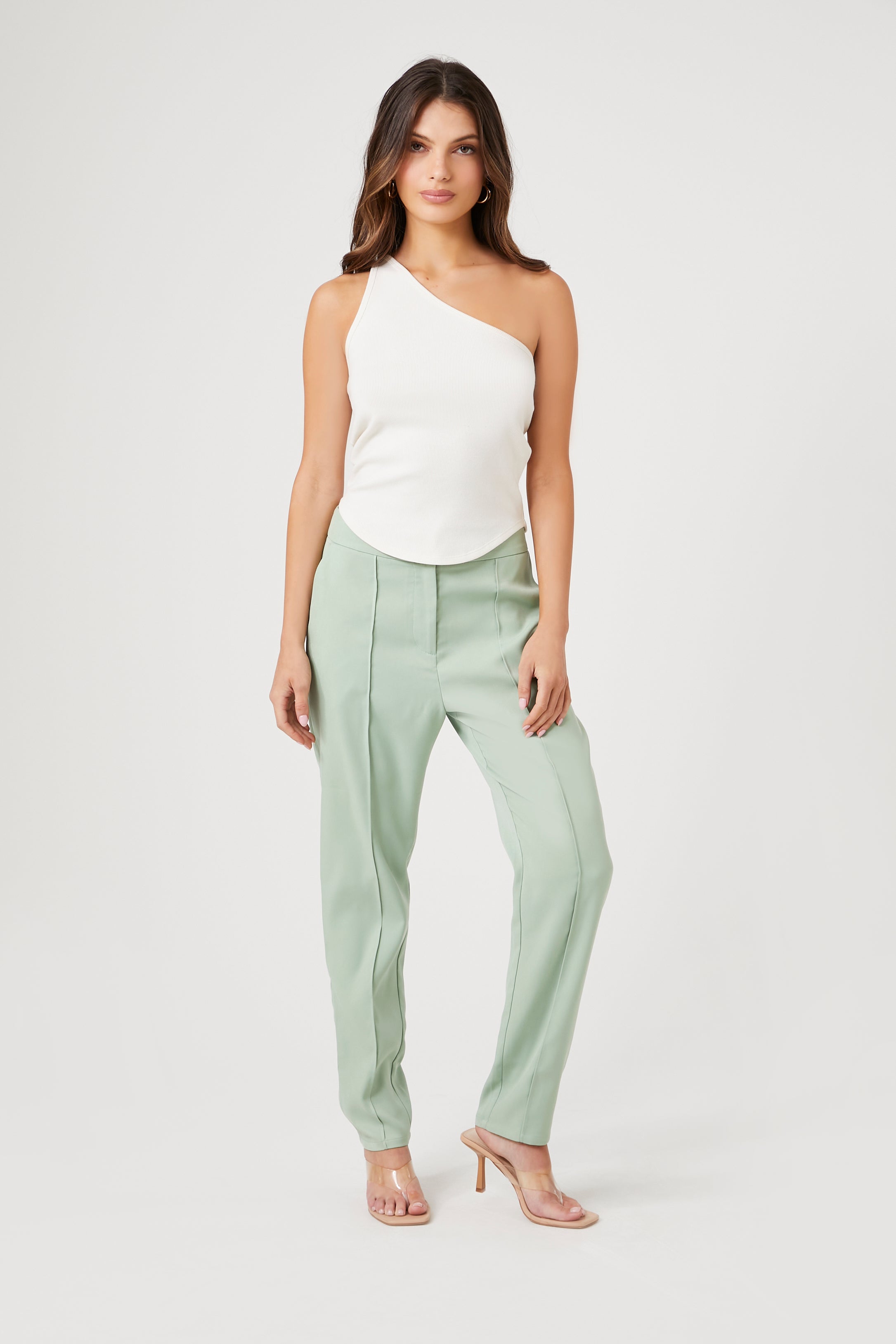 Buttoned High-Rise Pants