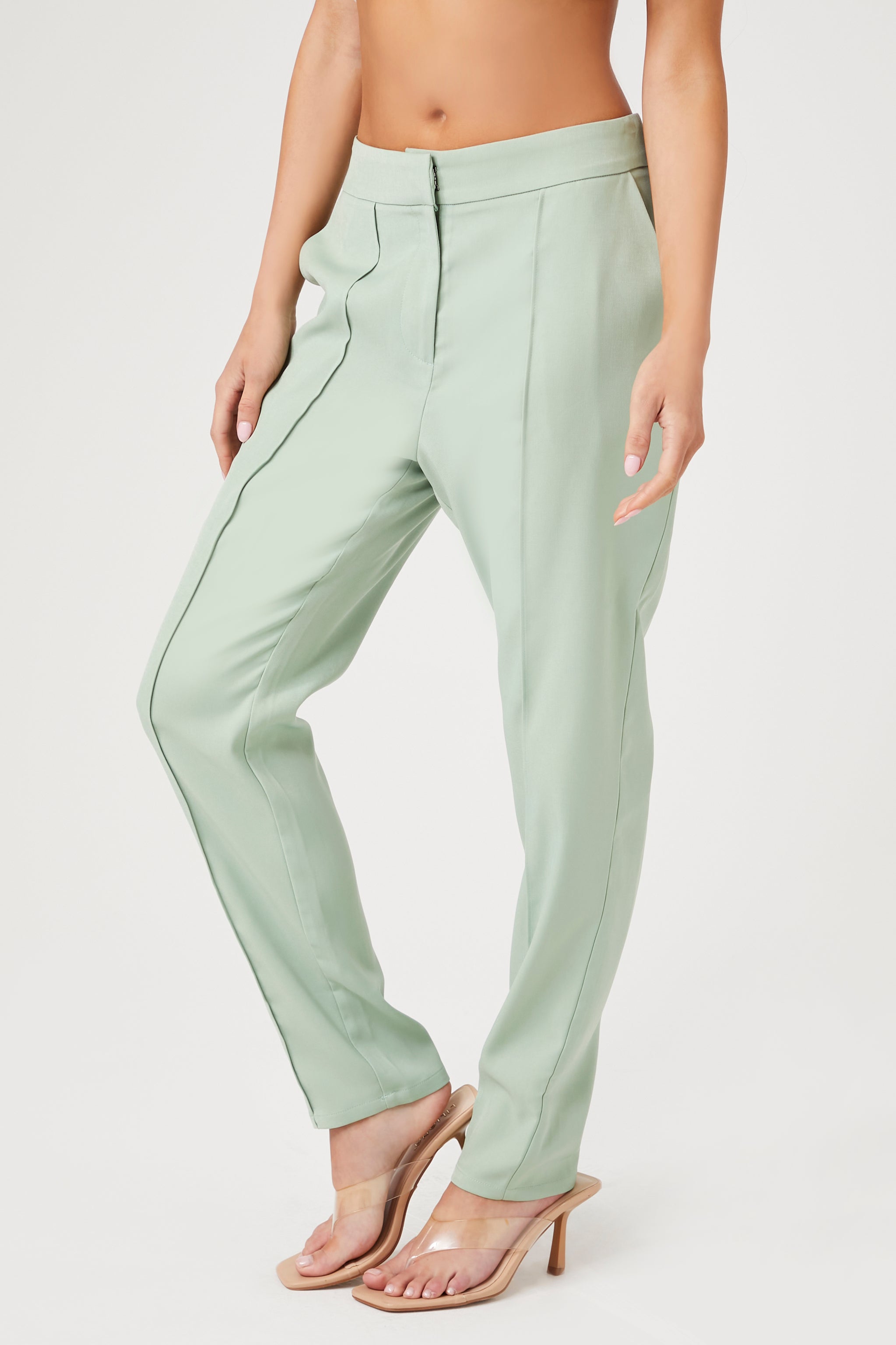 Buttoned High-Rise Pants