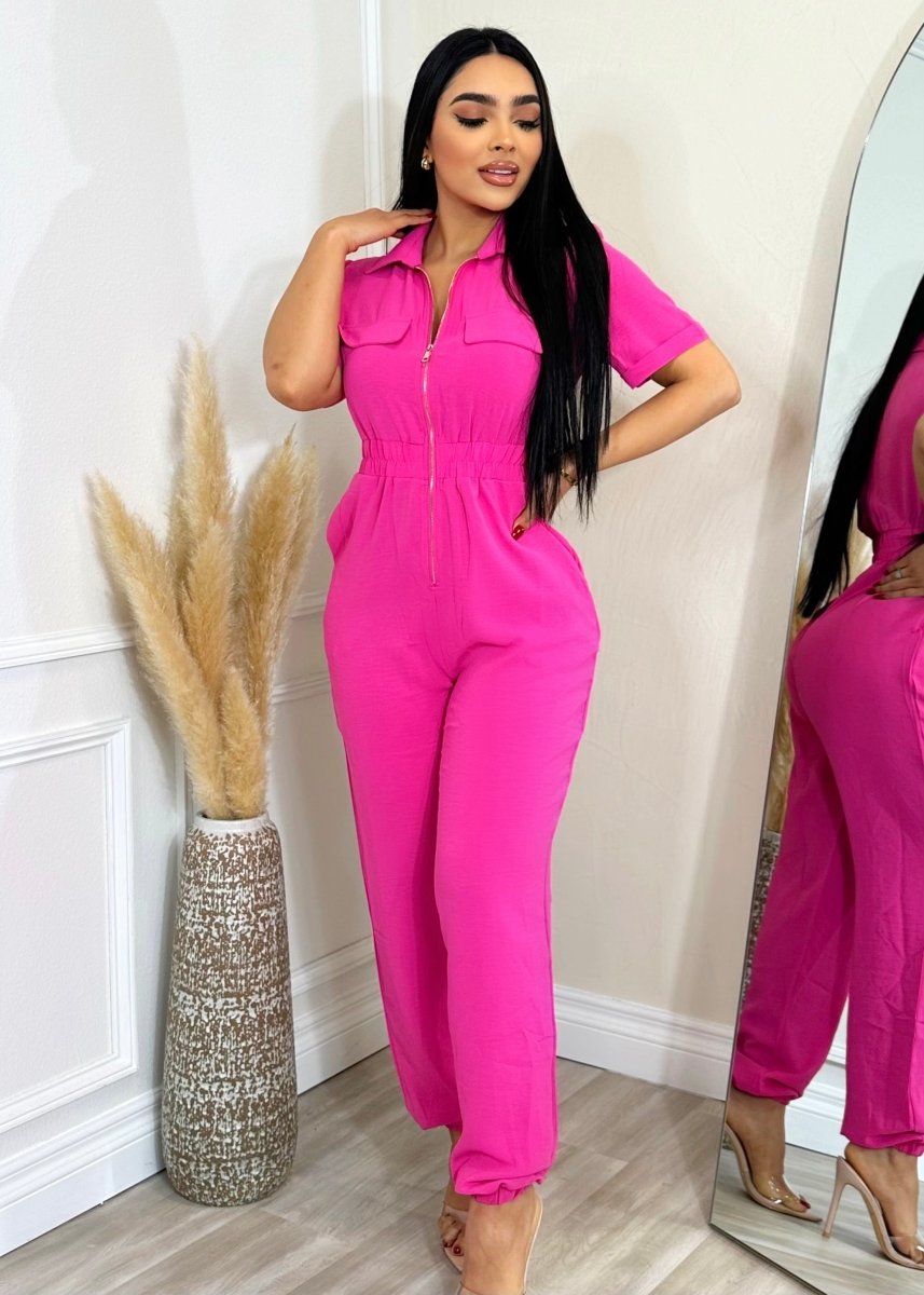 Casual Run Jumpsuit Pink