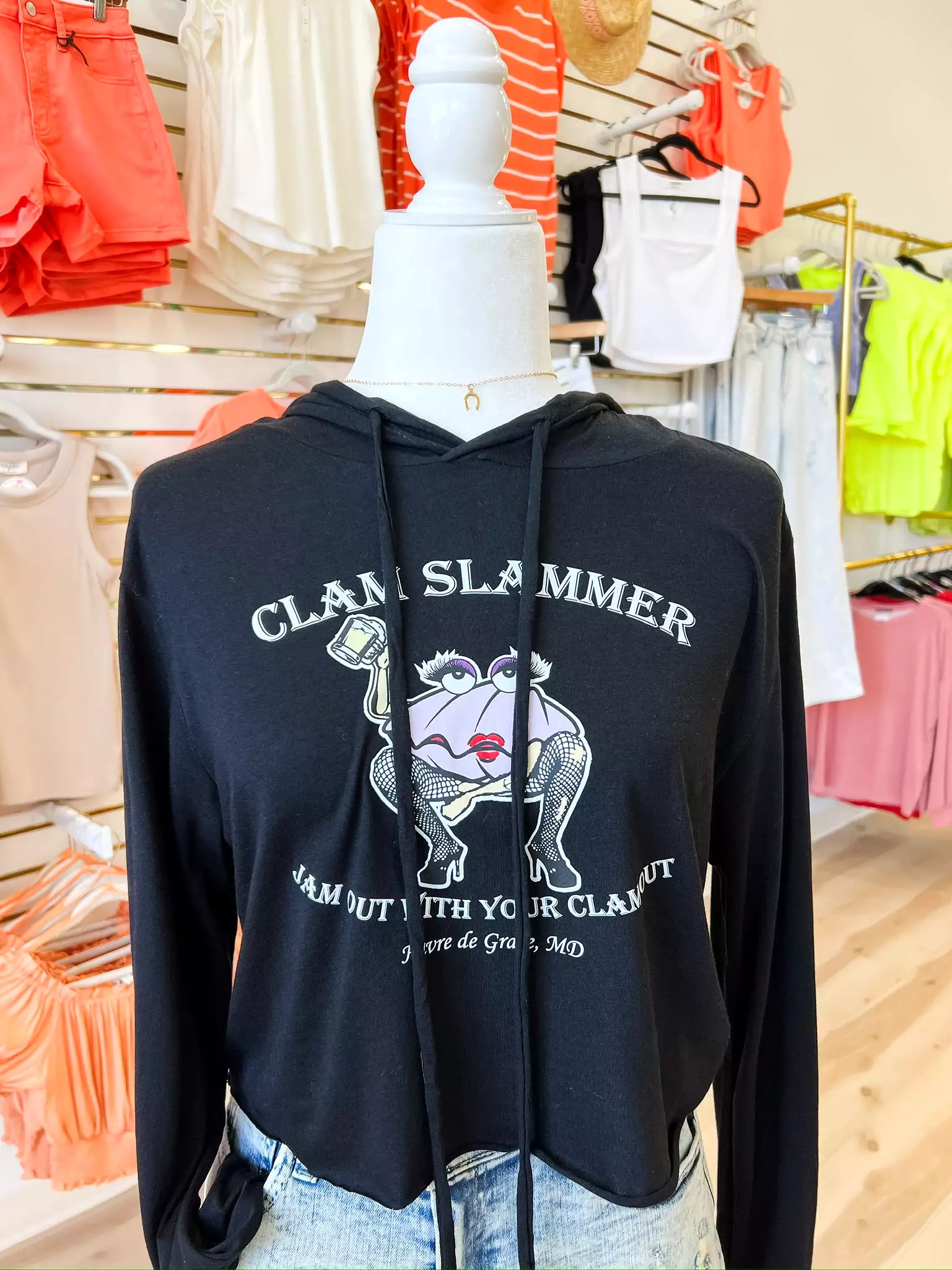 Clam Slammer Cropped Hoodie