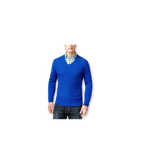 Club Room Mens Diamond-Knit V Neck Pullover Sweater, TW9