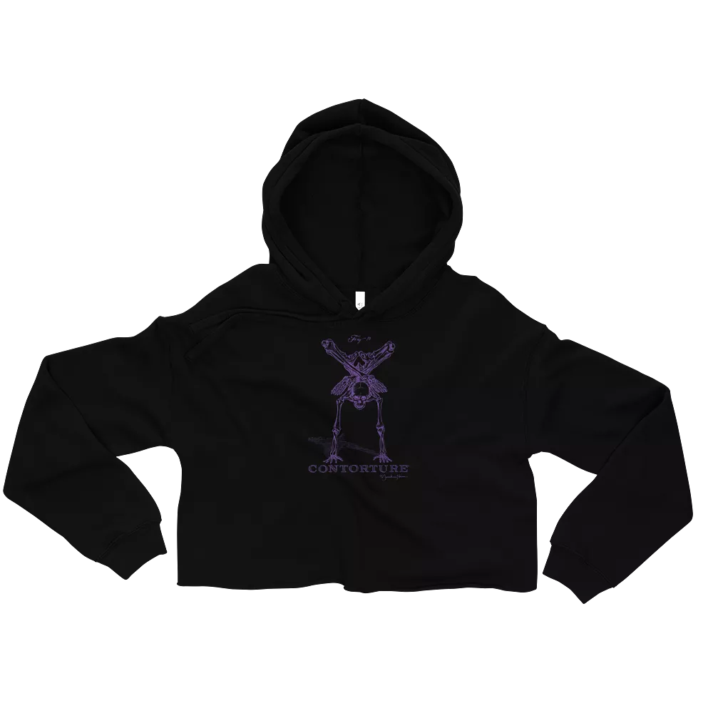 Cropped CONTORTURE Hoodie: Black Sabbath Purple