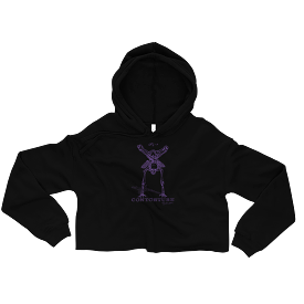 Cropped CONTORTURE Hoodie: Black Sabbath Purple