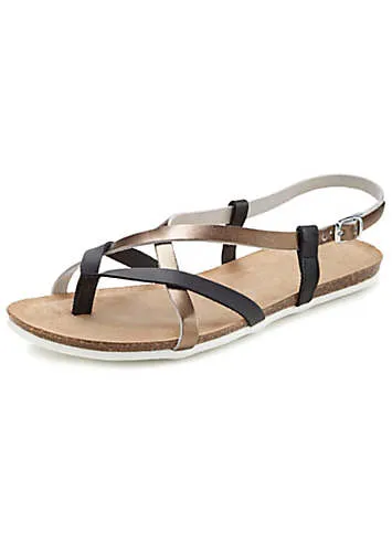 Cross Strap Toe Post Sandals by LASCANA | Look Again