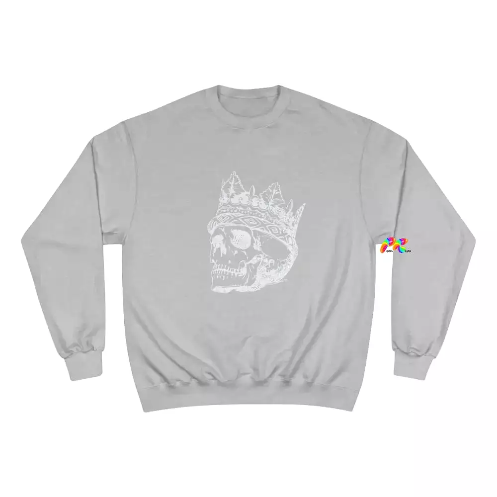 Crowned Skull Goth Crew Neck Champion Sweatshirt