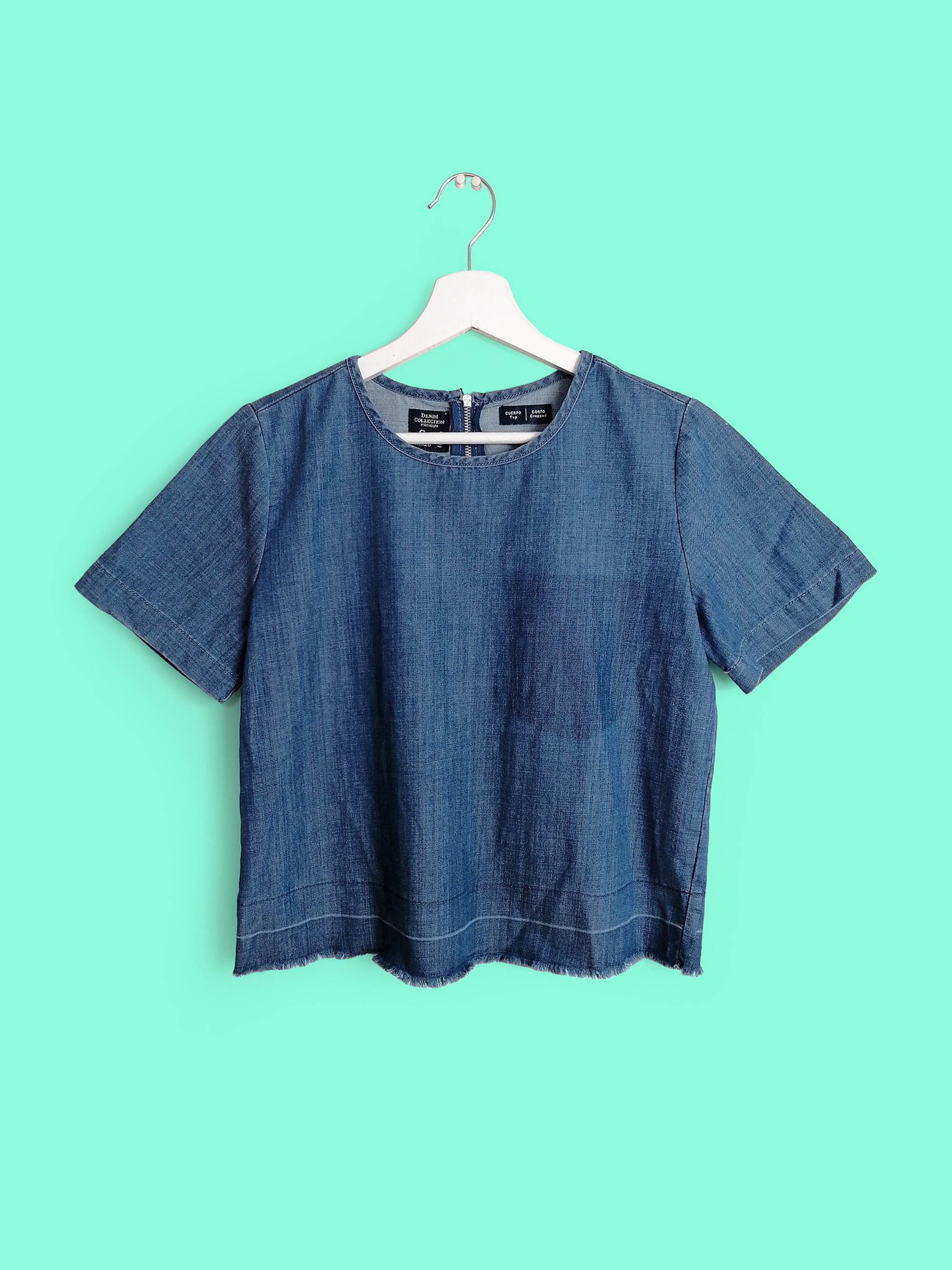 Denim Crop Top T-shirt