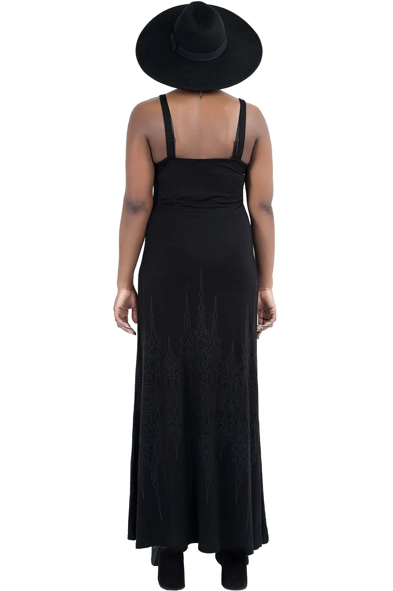 Dethroned Maxi Dress - M / Black / 95% Polyester 5% Elastane - Resurrect