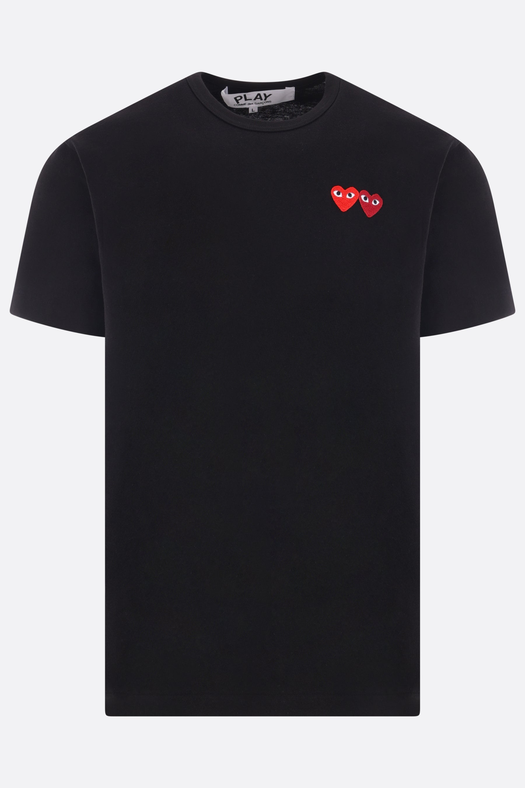 Double Heart patch cotton t-shirt