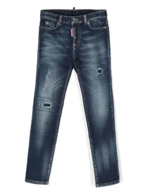 Dsquared2 Jean Ripped Washed Blue