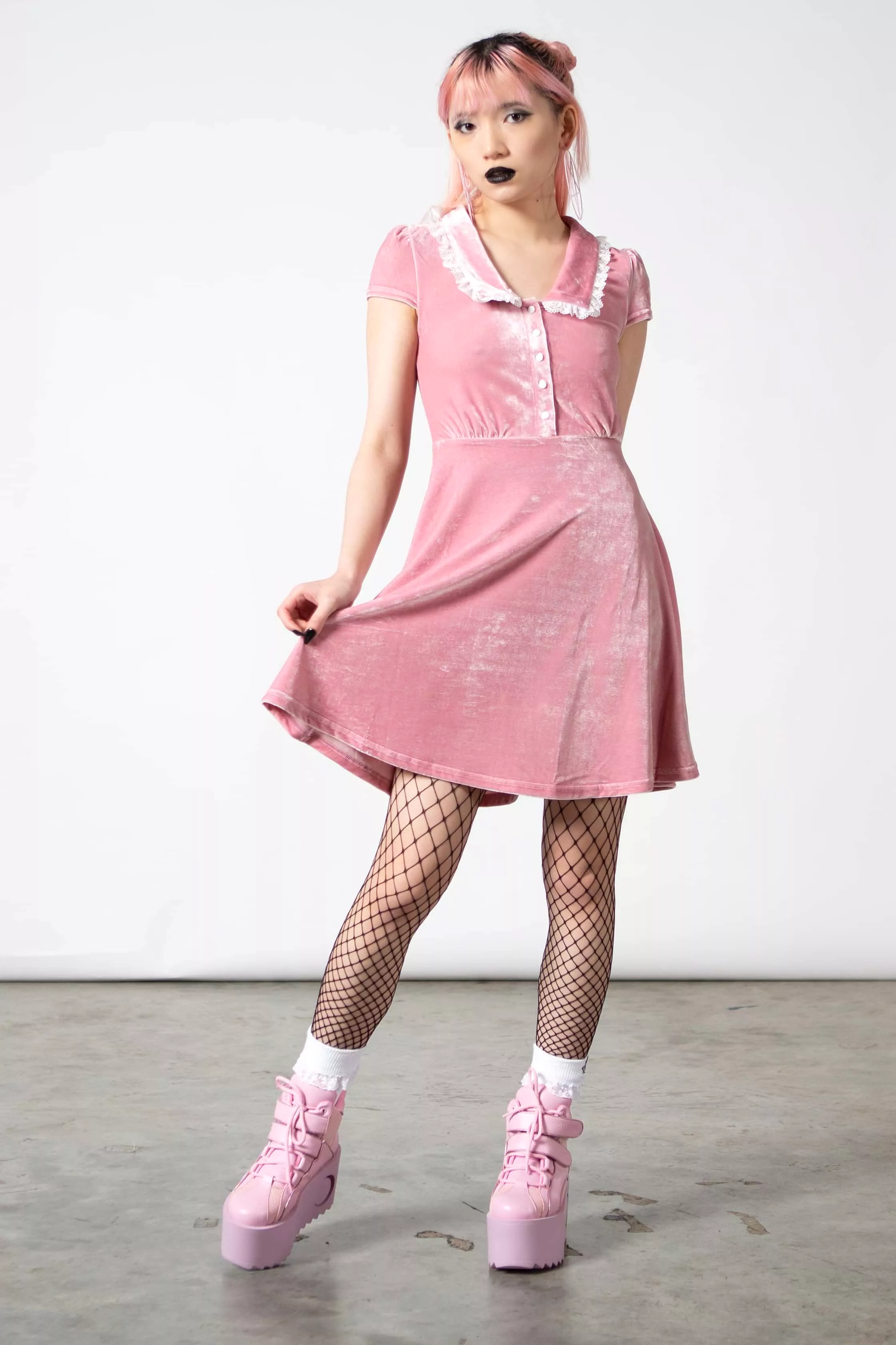 Every Mourning Collar Dress [PASTEL PINK] Resurrect