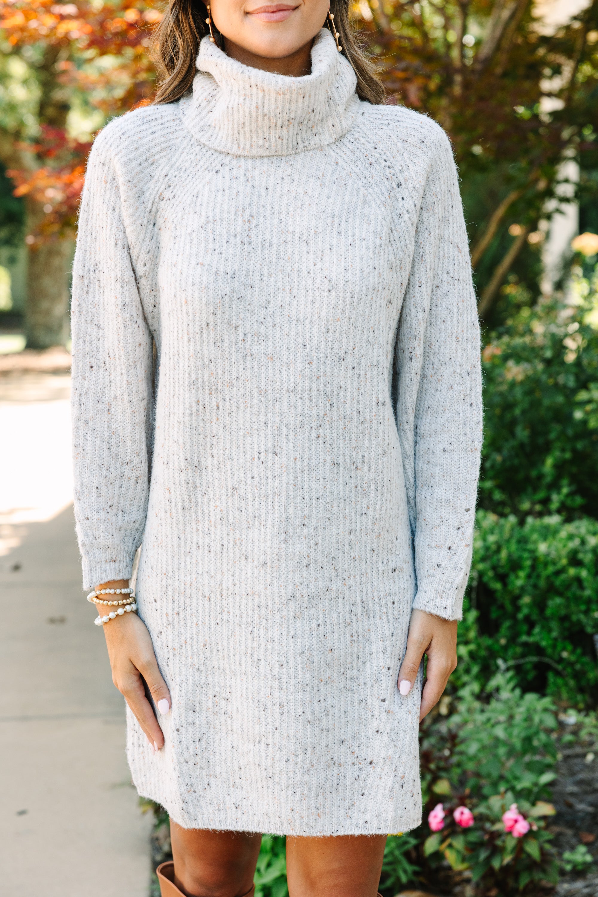 Feeling It Ivory White Sweater Dress