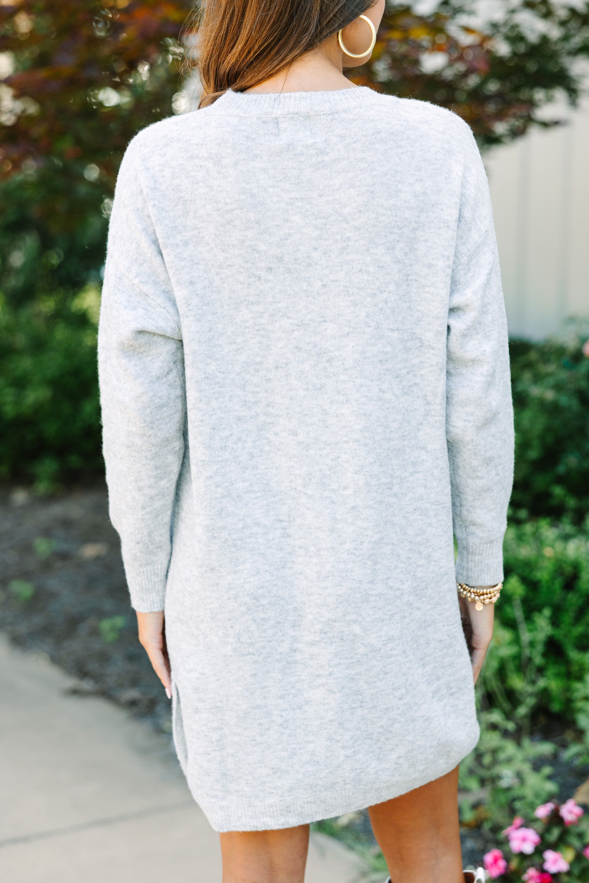 Feeling Your Best Heather Gray Sweater Dress