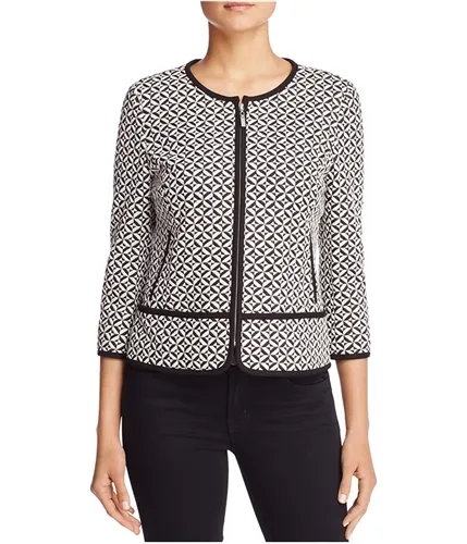 Finity Womens Geometric Ponte Jacket, TW2