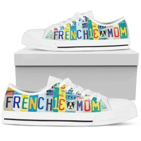 Frenchie Mom Low Top Tennis Shoes