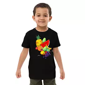 Fruits organic cotton kids t-shirt by Plantas