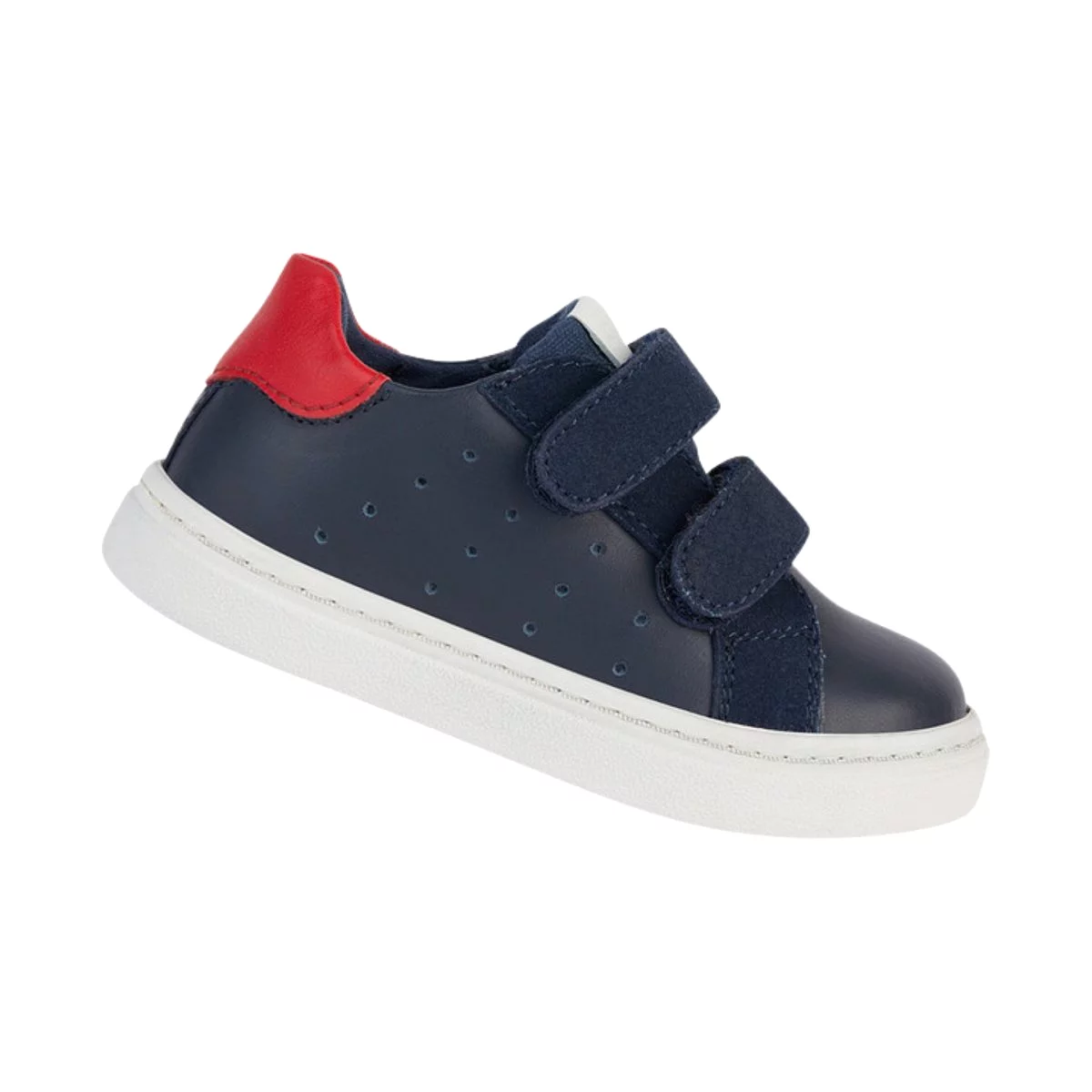 Geox Toddler's (Sizes 24-27) Nashik Navy/Red Leather