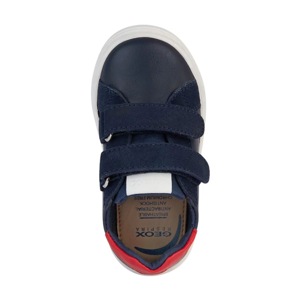 Geox Toddler's (Sizes 24-27) Nashik Navy/Red Leather