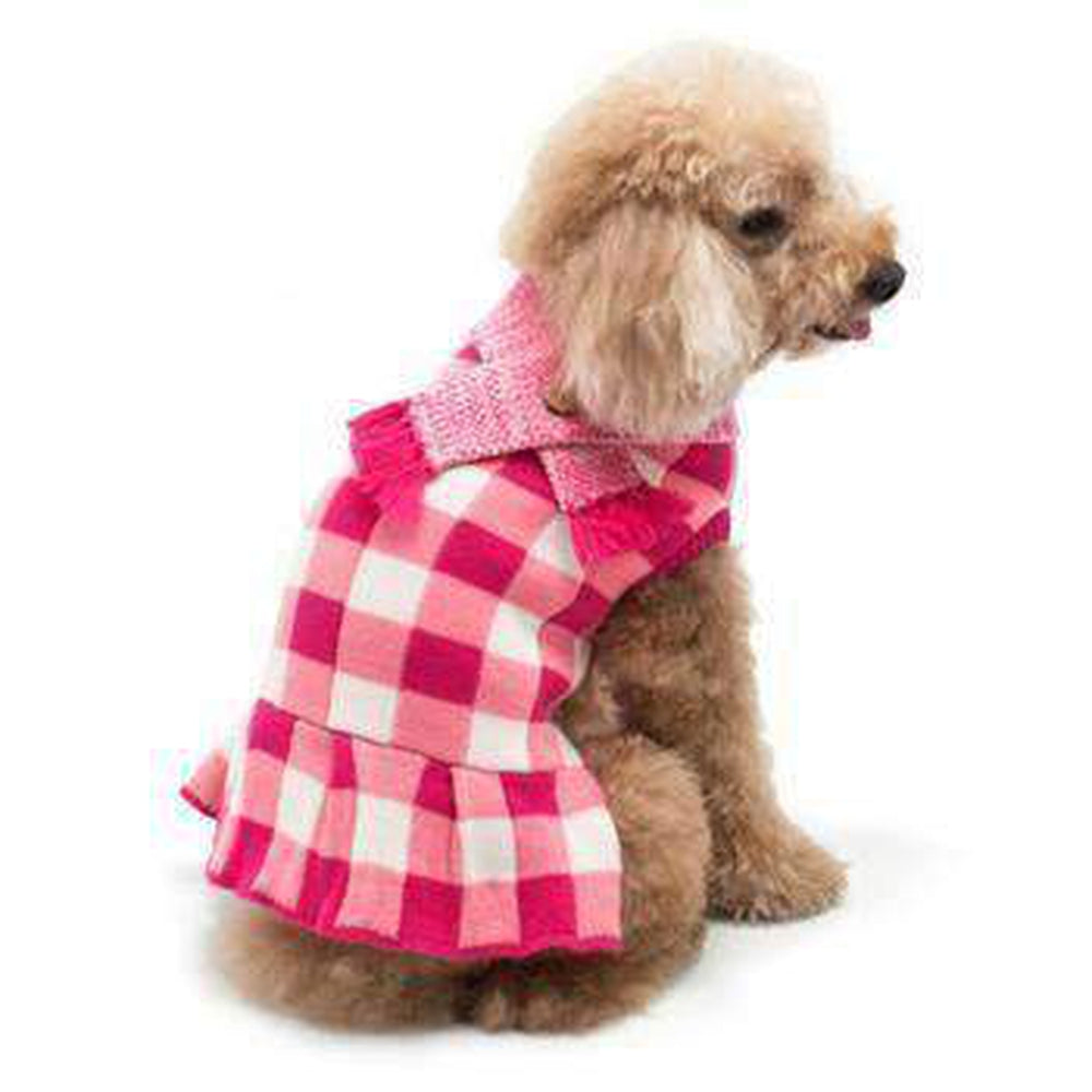 Gingham Dog Sweater Dress