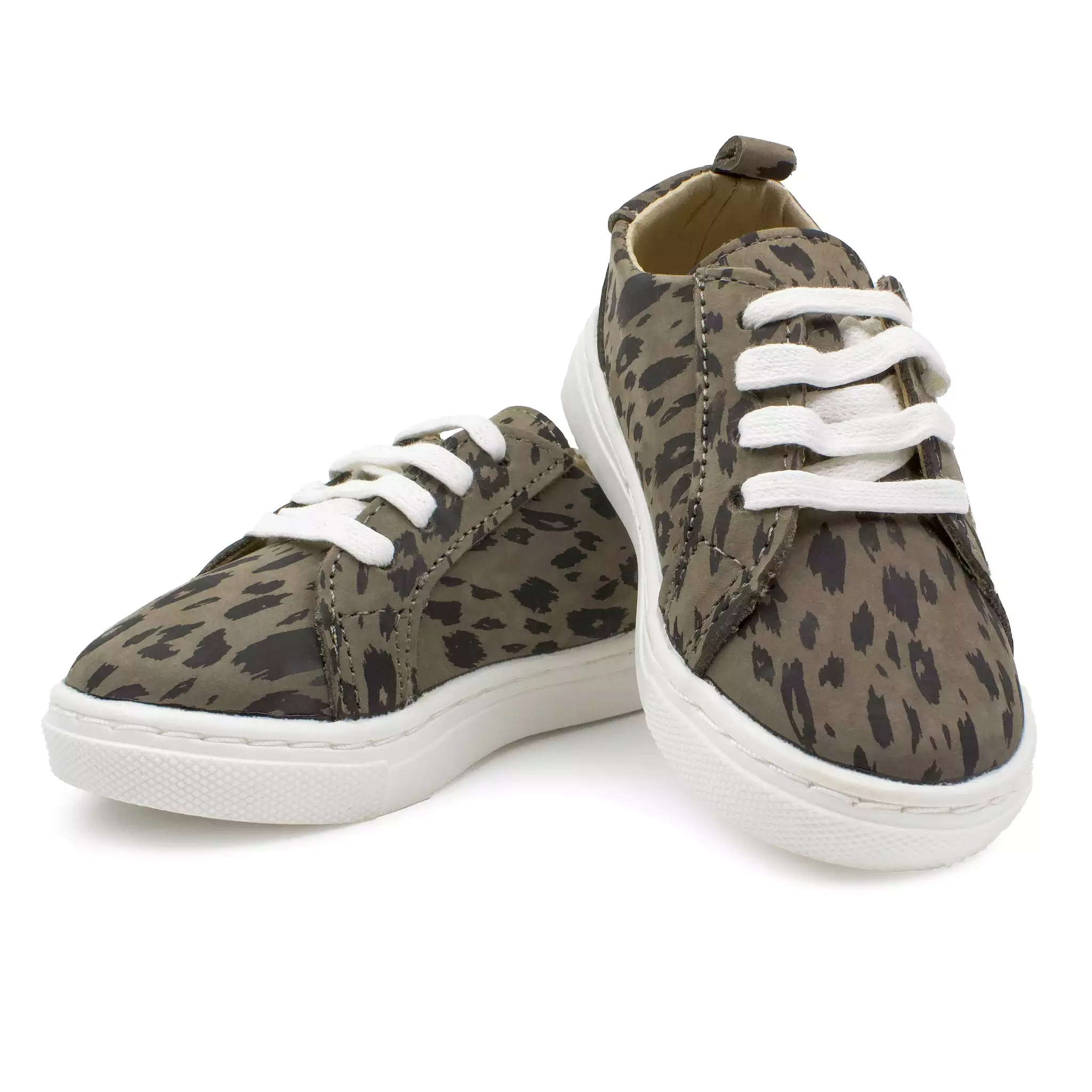 Grey Leopard - Low Top Sneakers