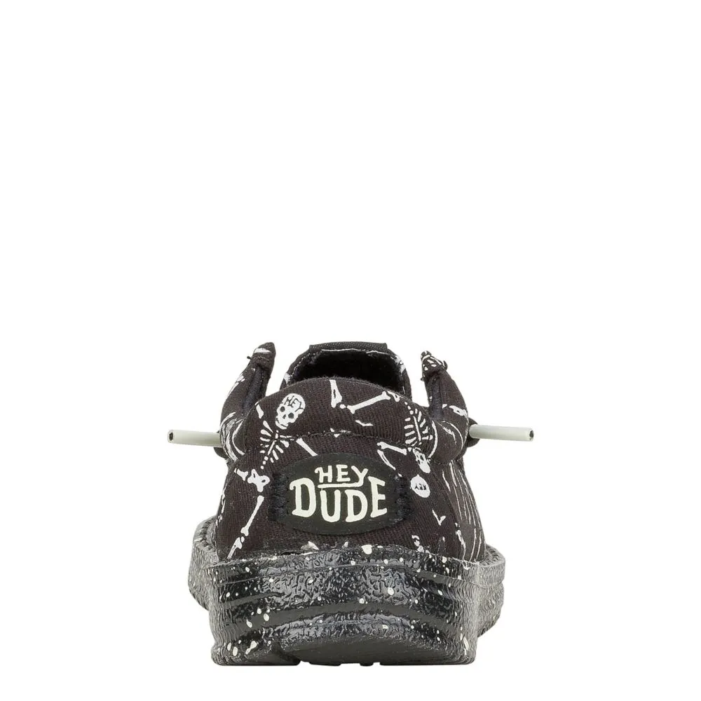 HEYDUDE  BOYS WALLY TODDLER SKELETONS SLIP ON SNEAKER