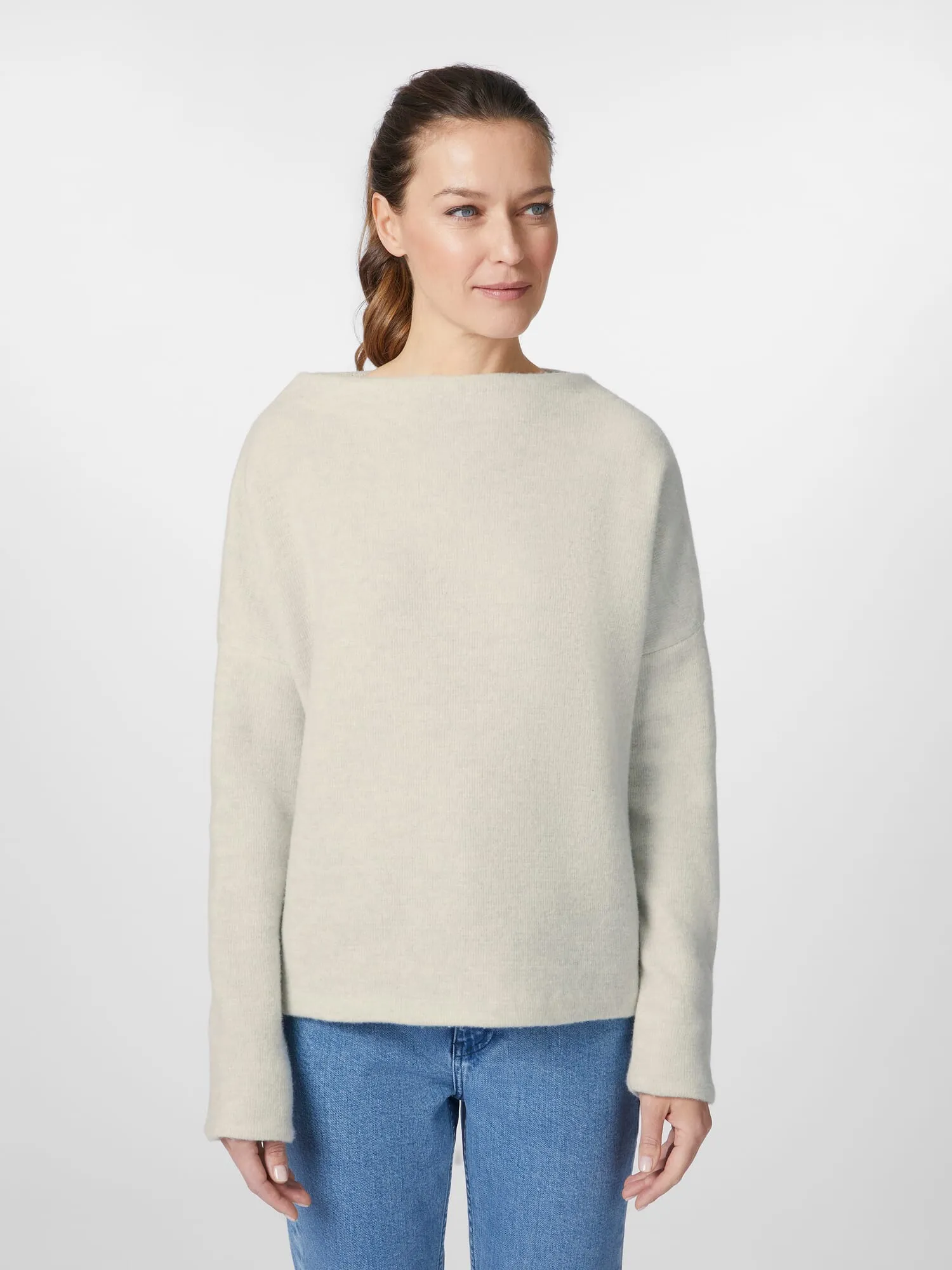 Ladies Knit Sweater, Ecru | Manufactum